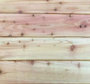 Scottish Larch horizontal v-groove cladding sample
