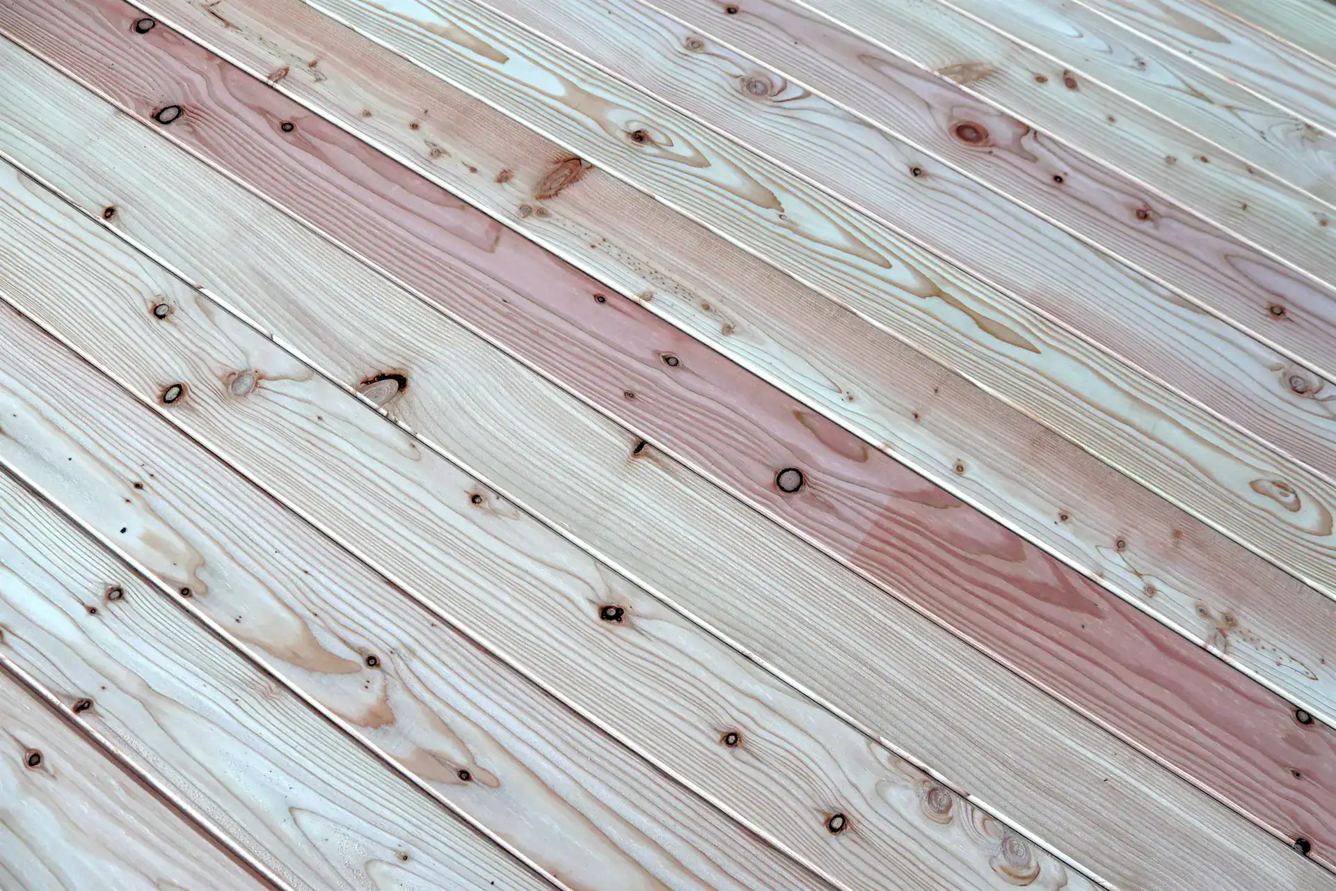 larch v-groove cladding on wall