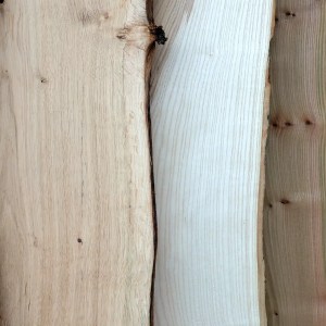 Overlapping Scottish hardwood boards featuring spalted beech, oak, ash and elm