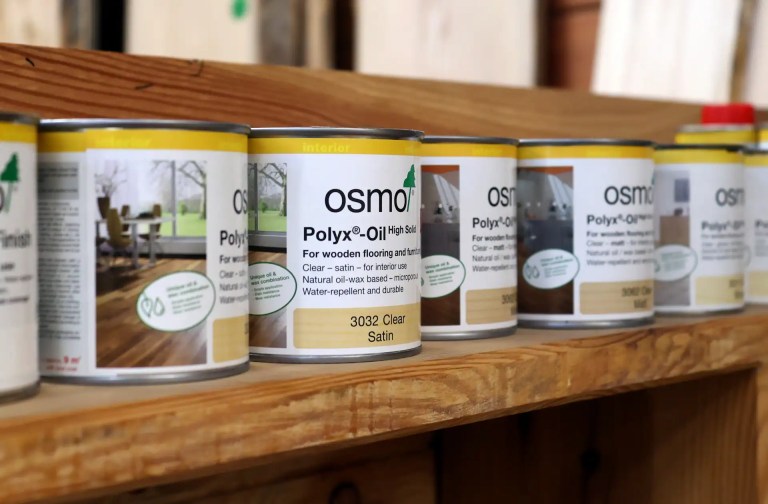 Close up of OSMO oil tins