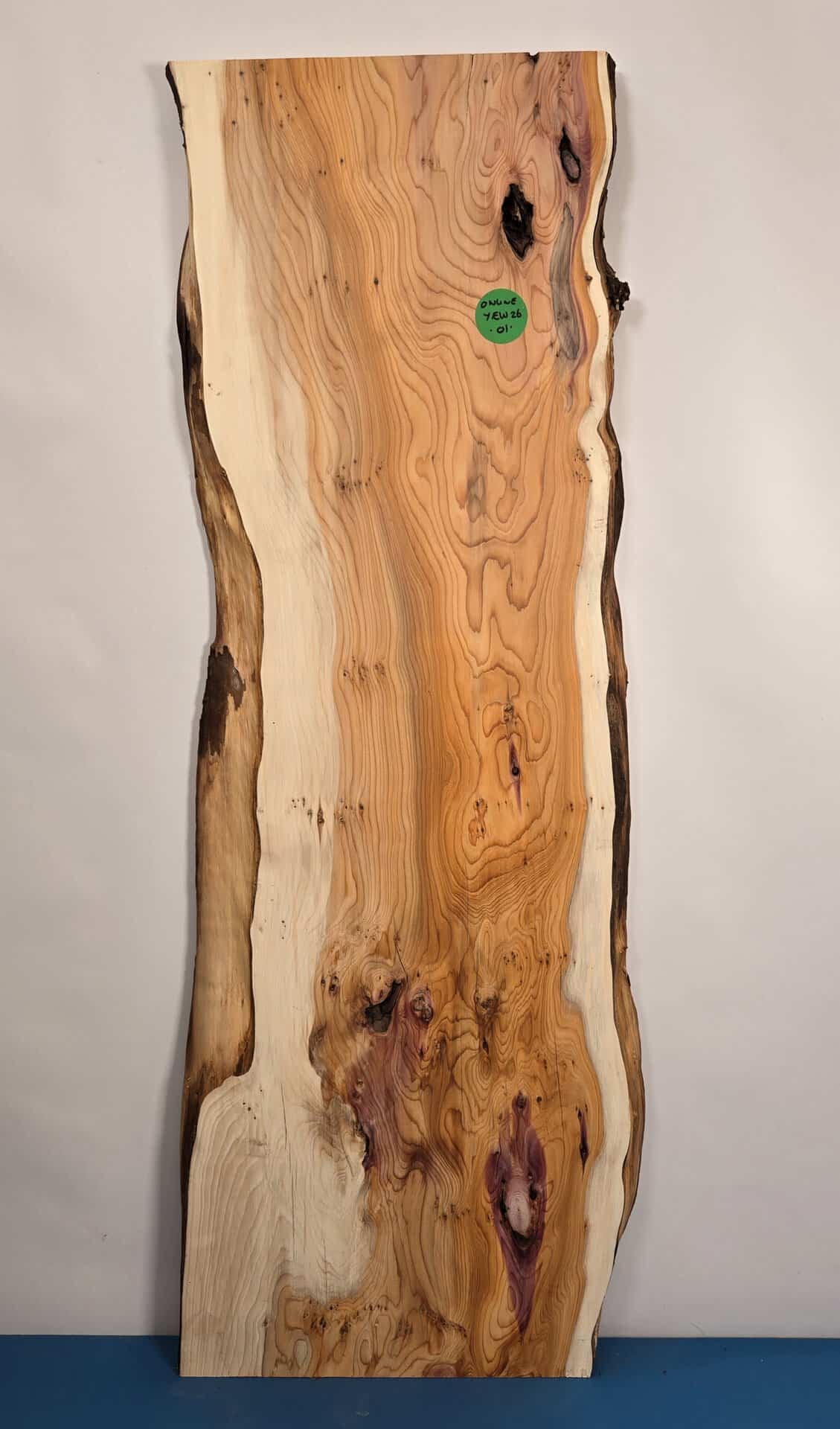Natural edge Yew