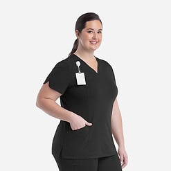 Alternative view of Women's Curved V-Neck Top | 20302