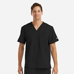 Alternative view of Men's Chest Pocket V-Neck Top | 5801