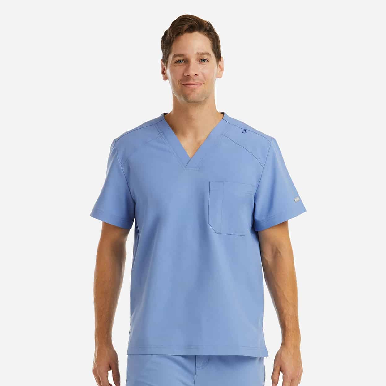 Men's chest pocket v-neck top | 5801 - image 3