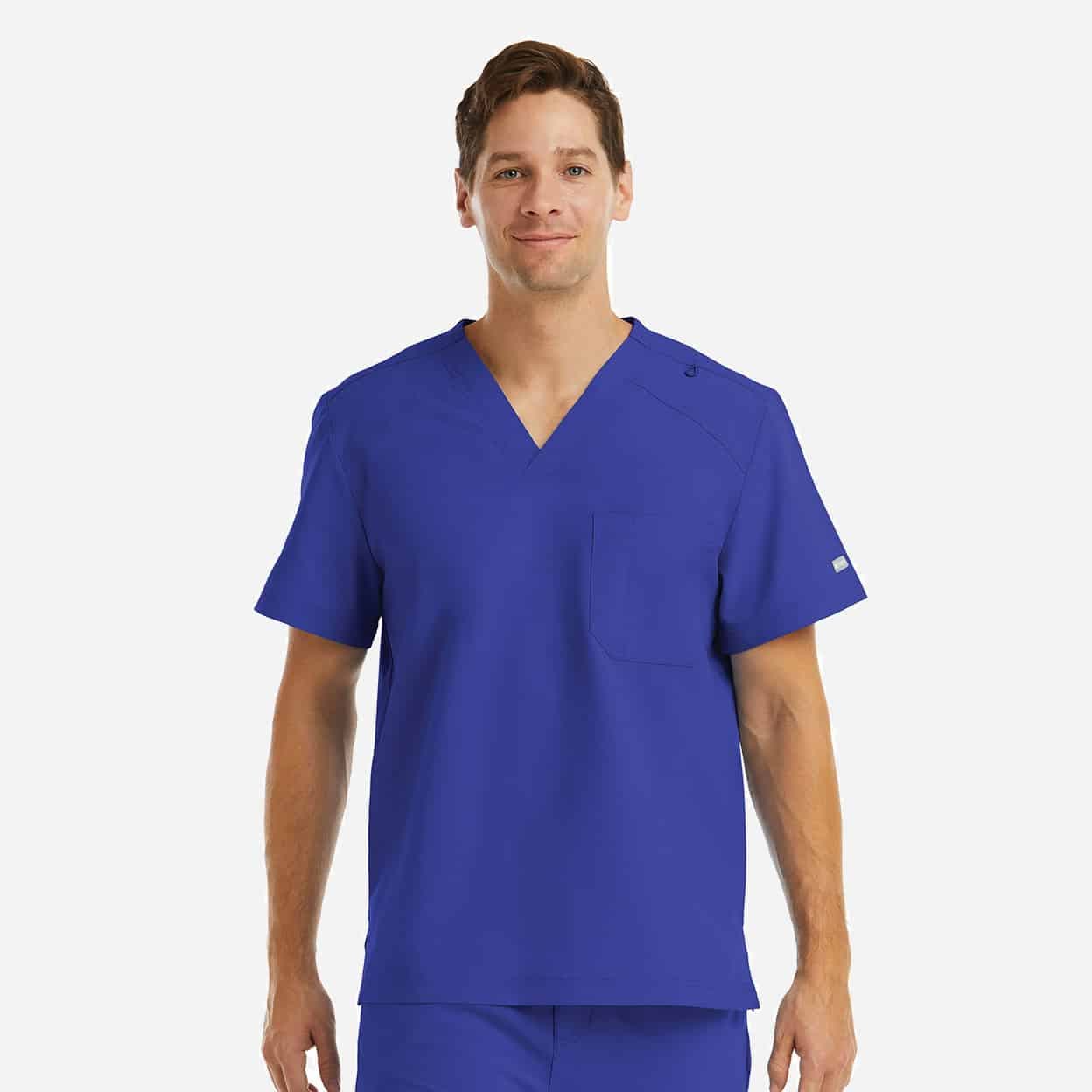 Men's chest pocket v-neck top | 5801 - image 5