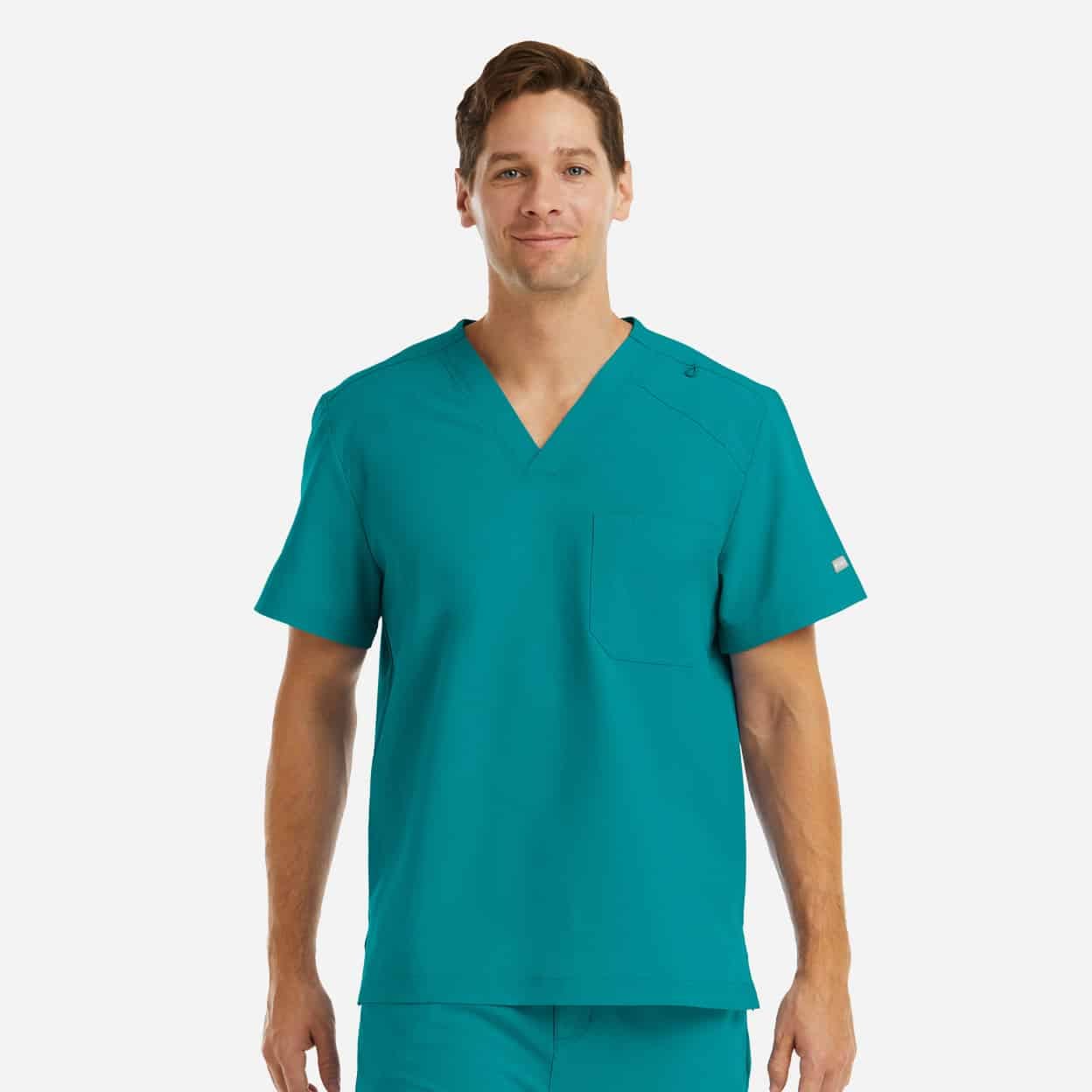 Men's chest pocket v-neck top | 5801 - image 14