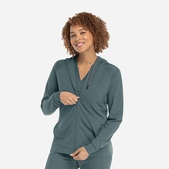 Women's Hooded Zip Front Jacket | 90301