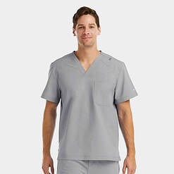 Men's Chest Pocket V-Neck Top | 5801