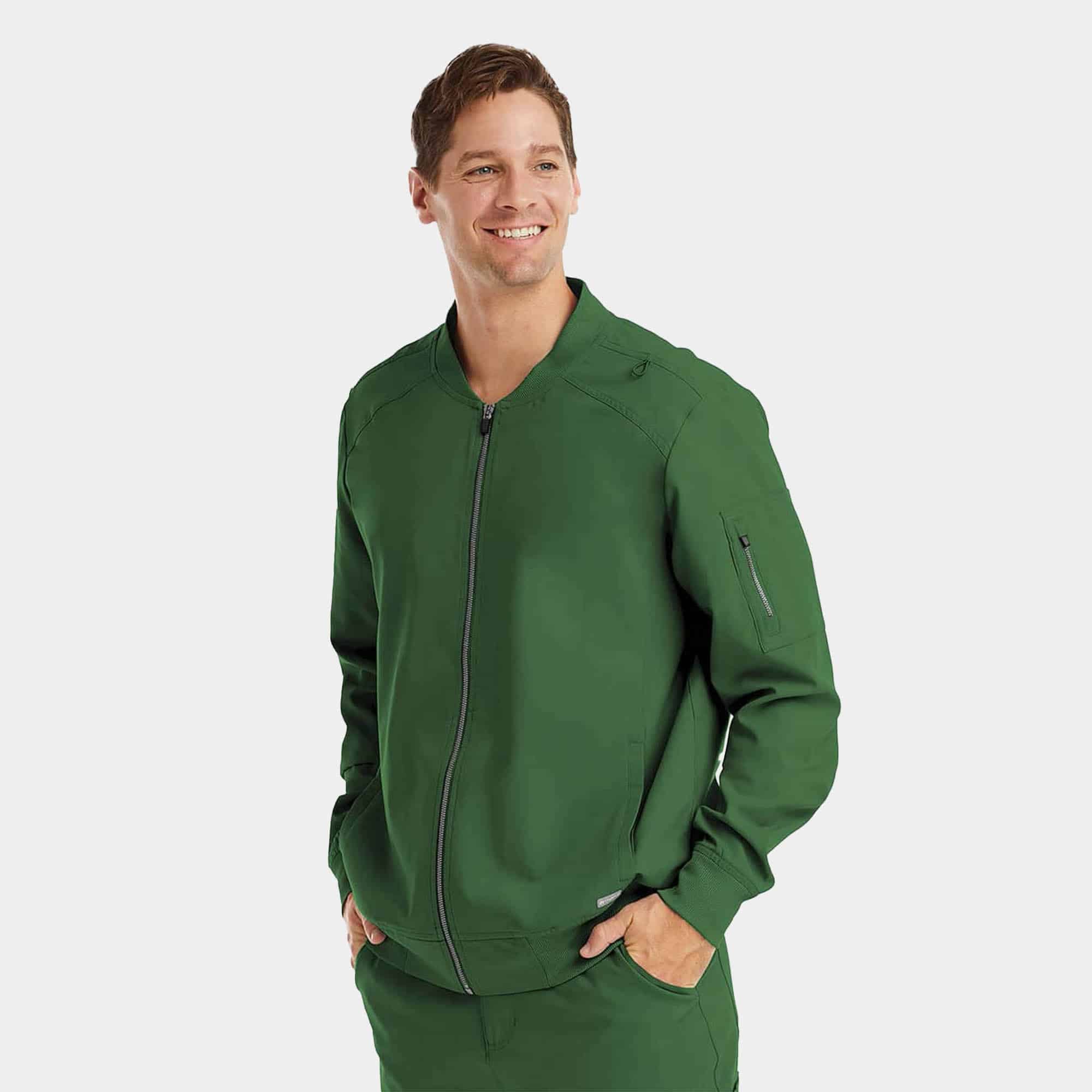 Men's front zip warm-up jacket | 5861 - image 5