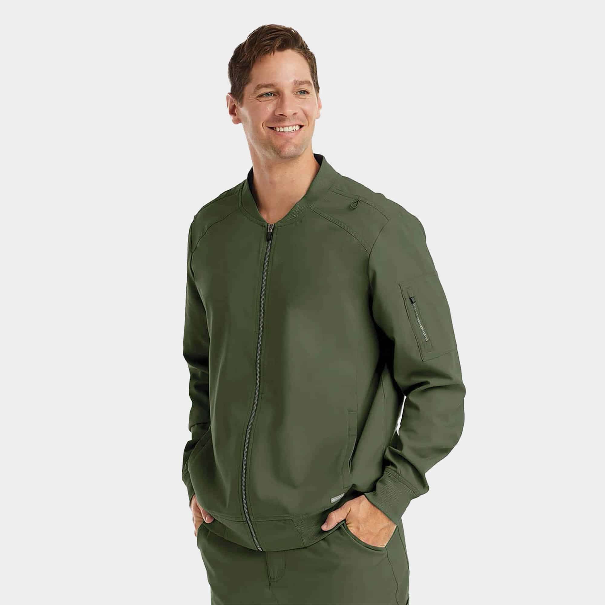 Men's front zip warm-up jacket | 5861 - image 7
