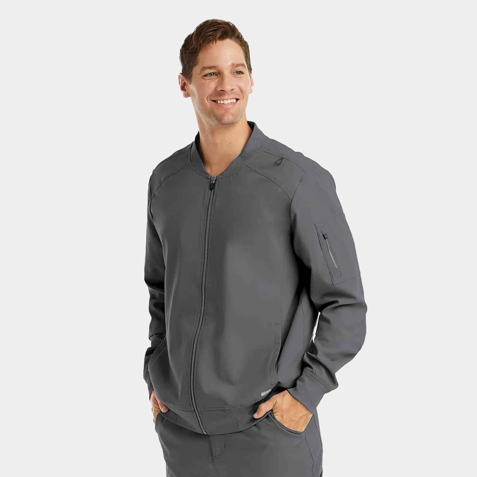 Men's front zip warm-up jacket | 5861 - image 8