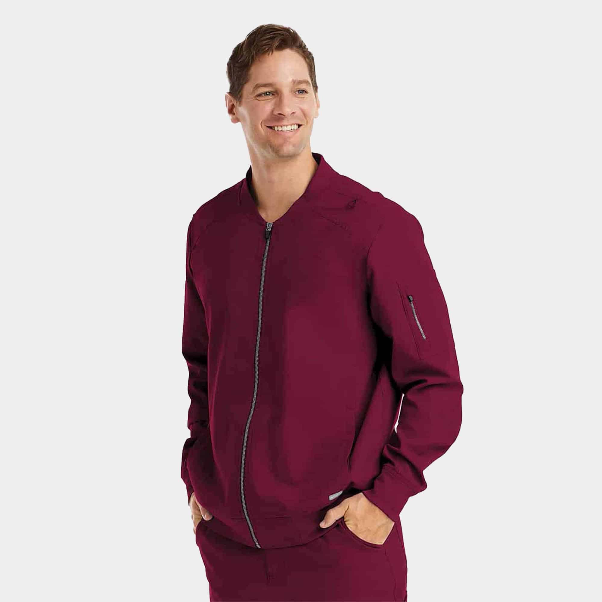 Men's front zip warm-up jacket | 5861 - image 11