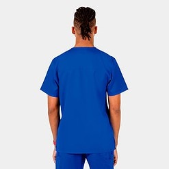 Alternative view of Men's Mesh Panel V-Neck Top | 2851