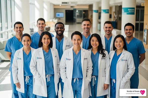 Scrubs for group uniform programs