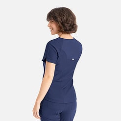 Alternative view of Luna - Tuckable Y-Neck Top | 2502