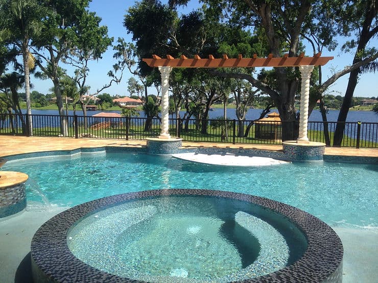 image showing beautiful pool near the lake
