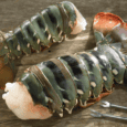 a lobster tail on a table