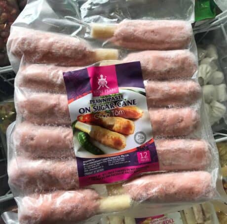 a bag of frozen food