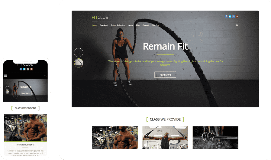 fitclub template