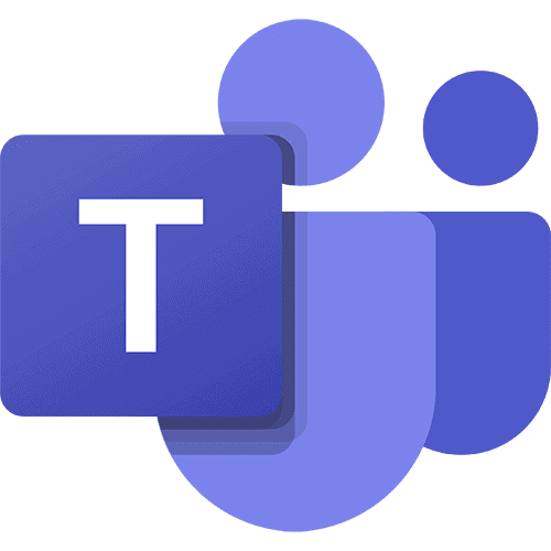 Microsoft Teams logo illustration with a purple background.