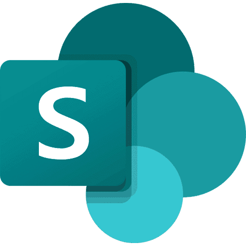 SharePoint platform icon for collaboration and document management.