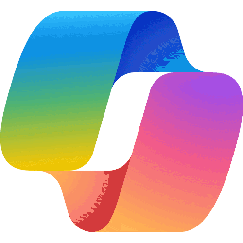 Microsoft Business Automation logo featuring interconnected colorful ribbons symbolizing streamlined workflows and digital transformation.