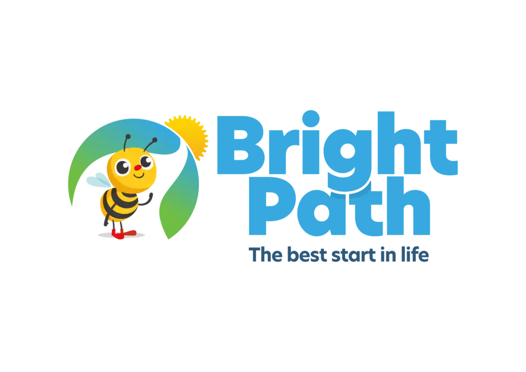 Illustration of a cheerful bee character with a rainbow umbrella, representing innovative enterprise reporting solutions using Power BI.