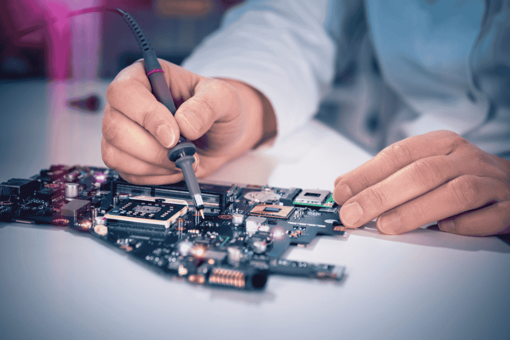 Chip level motherboard repair for laptops and computers