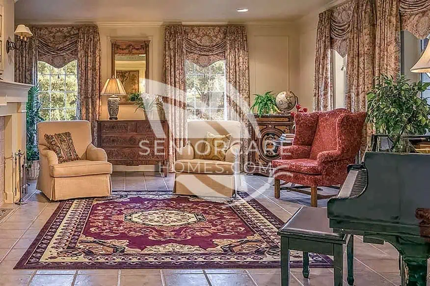 Elegant, classic lounge at Atria Park Vintage Hills