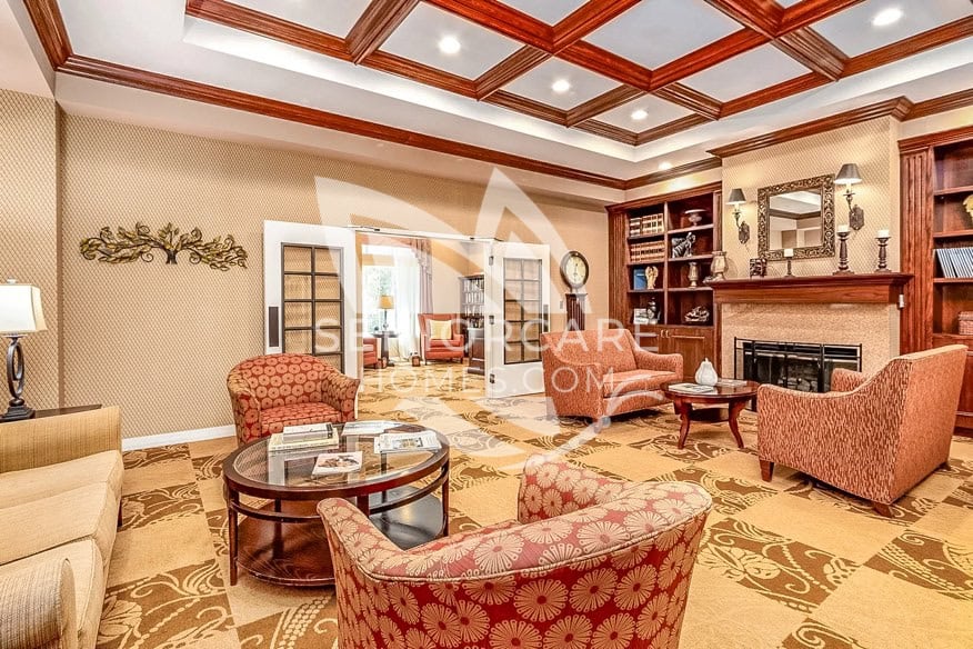 Elegant lobby at Atria at Grand Oaks