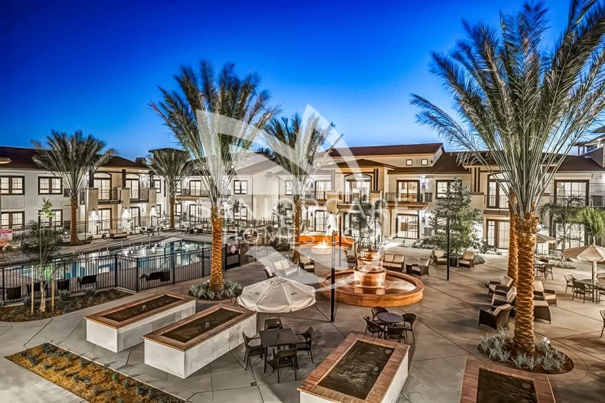 Beautiful outdoor area at Merrill Gardens Rancho Cucamonga
