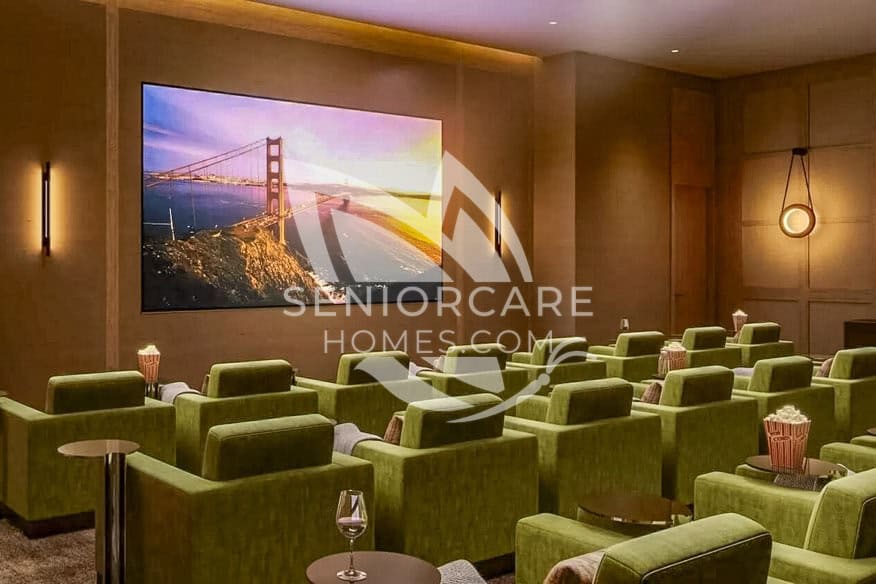 Luxury movie theater at Ellore Senior Living