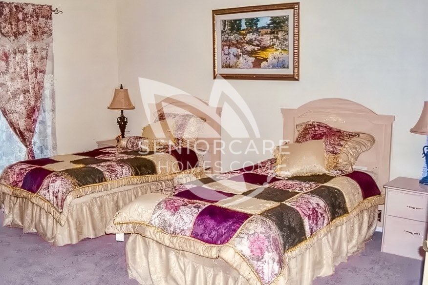 Bedroom area inside Angels Crest Homes 1