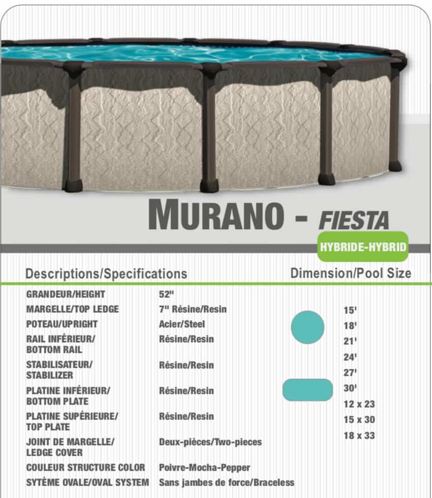 piscine hors terre murano