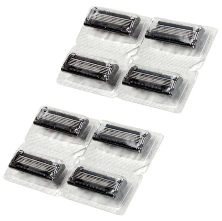 Ekstra barberblader av svensk stål, pakket i hygieniske forpakninger for presis og komfortabel barbering.