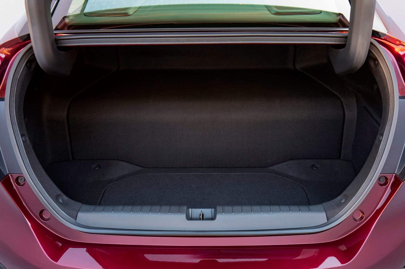 Honda Clarity trunk with luggage area kit for improved cargo space.