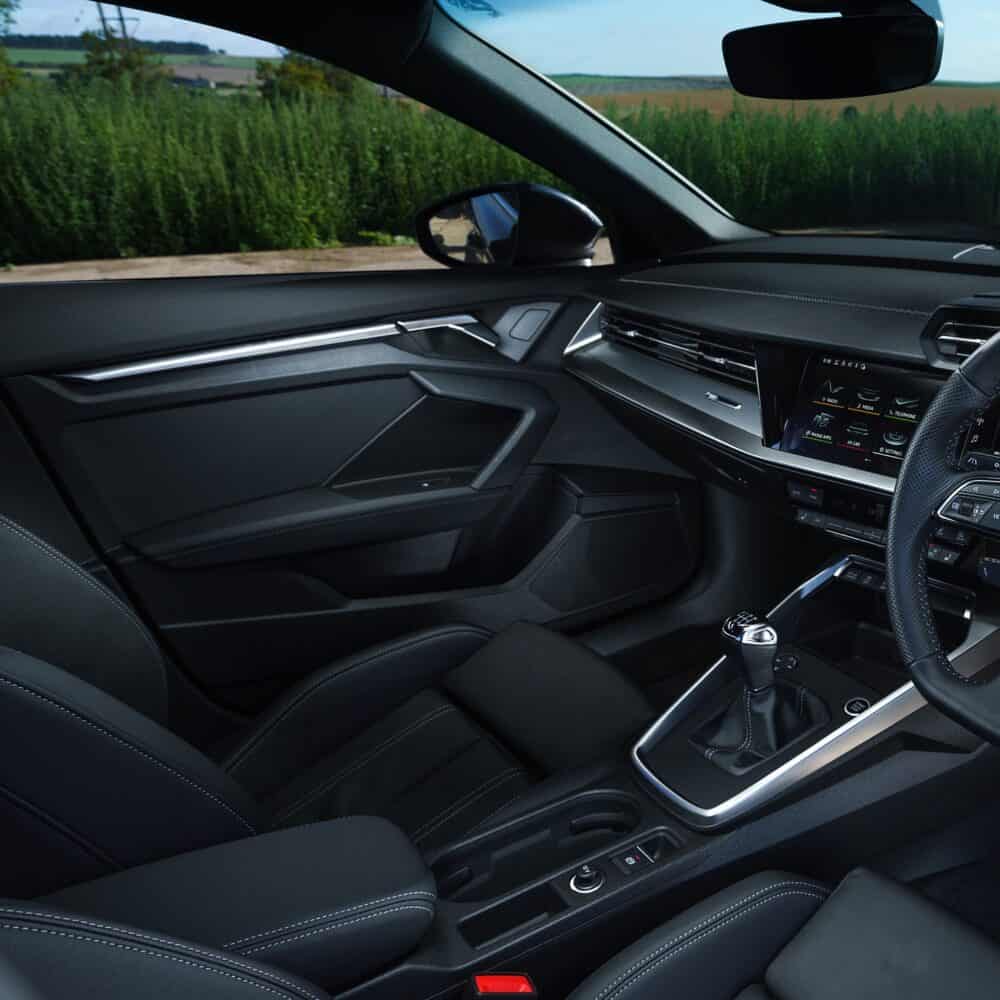 Interior kit for Audi A3, enhancing dashboard and console aesthetics.