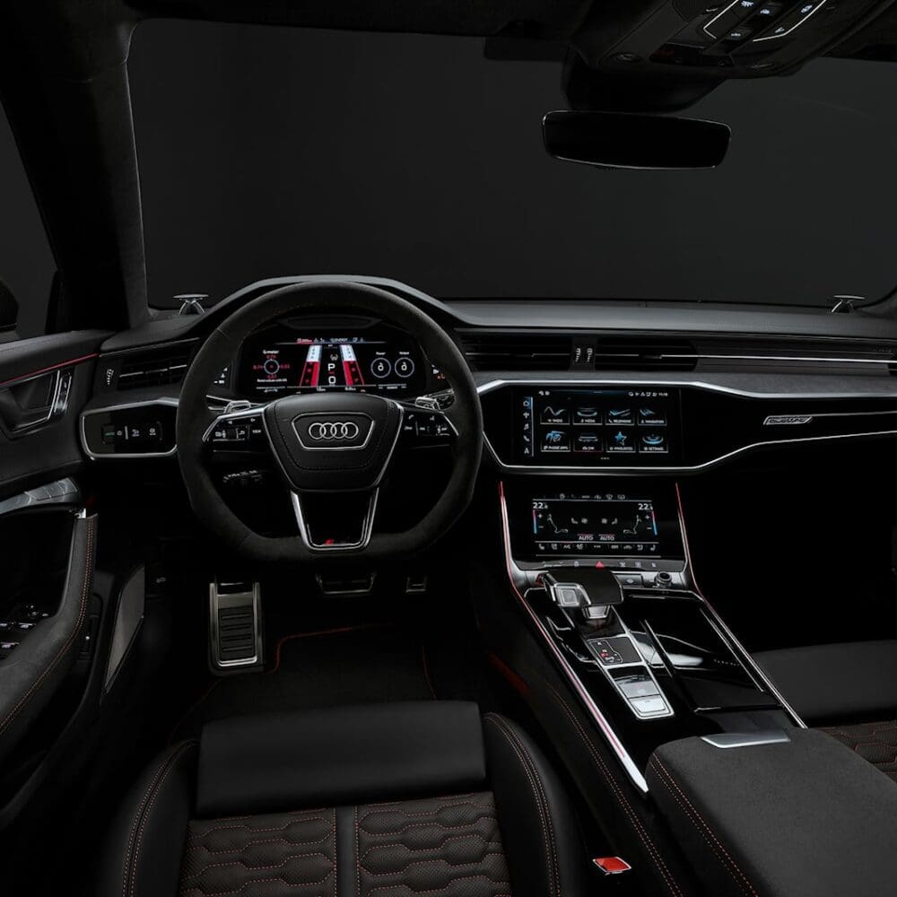 Interior upgrade for Audi RS6 with premium materials and modern design.