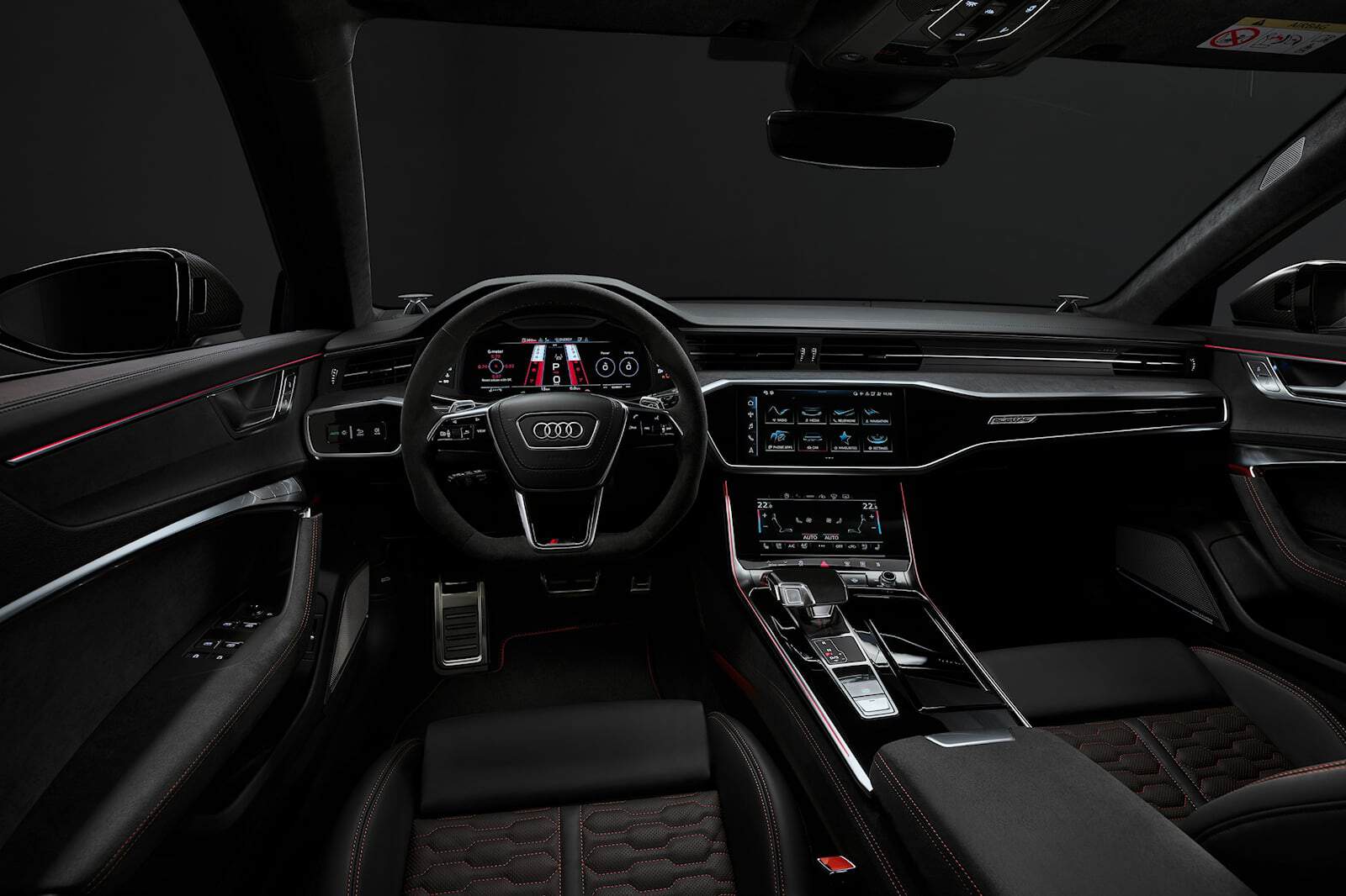 Interior upgrade for Audi RS6 with premium materials and modern design.