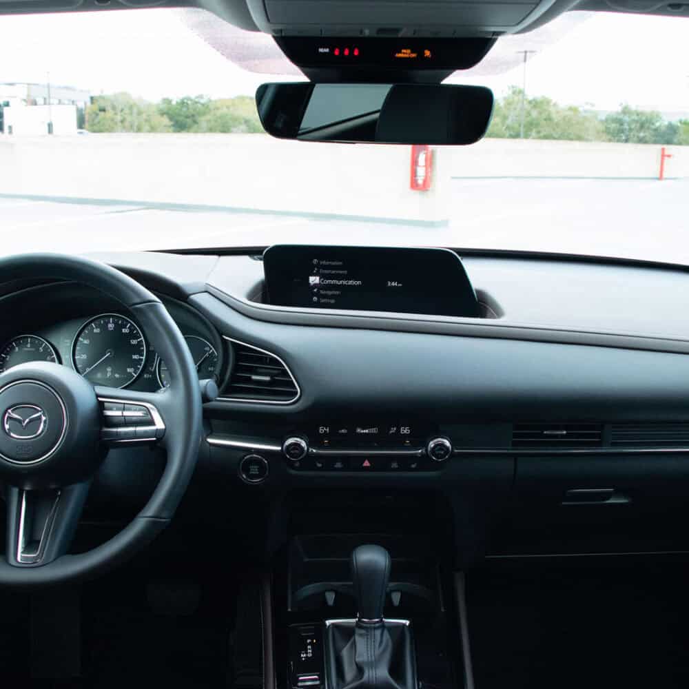 Interior upgrade for Mazda CX-30 with premium accessories.
