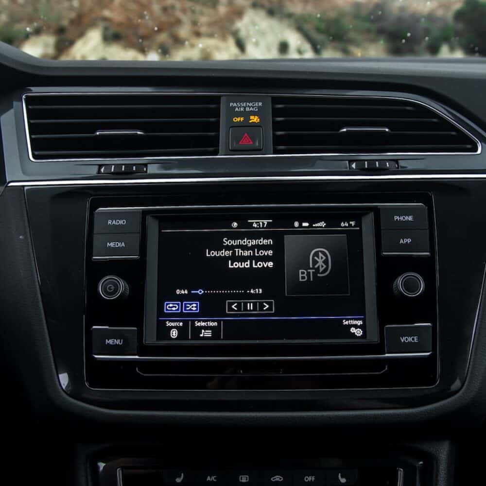 Interior dashboard control panel for Volkswagen Tiguan.