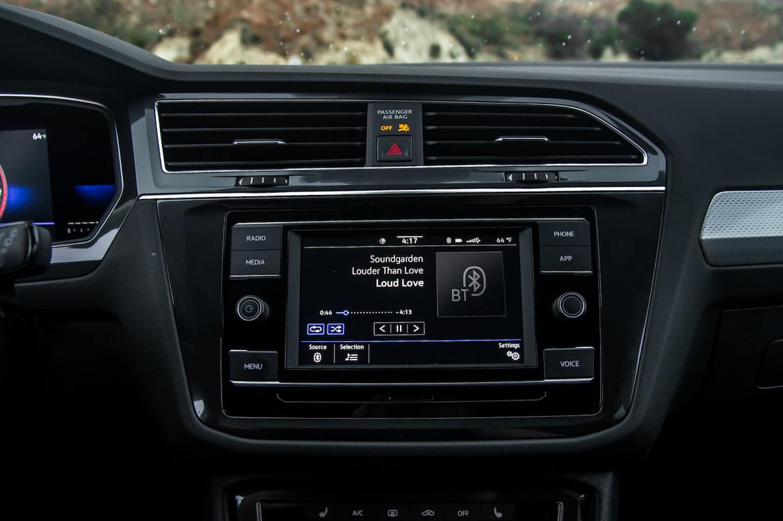 Interior dashboard control panel for Volkswagen Tiguan.
