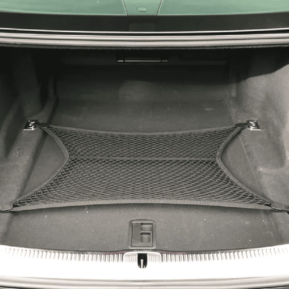 Durable luggage area net designed for Audi A8 L, keeps belongings secure and organized in the trunk.
