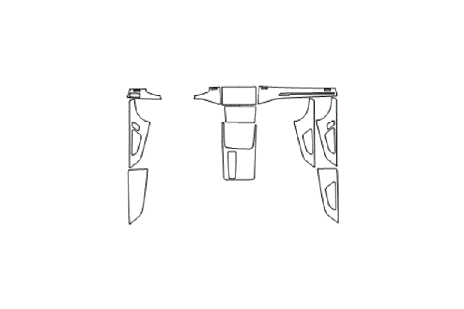 Interior trim kit for Audi Q8, enhancing cabin aesthetics and comfort.