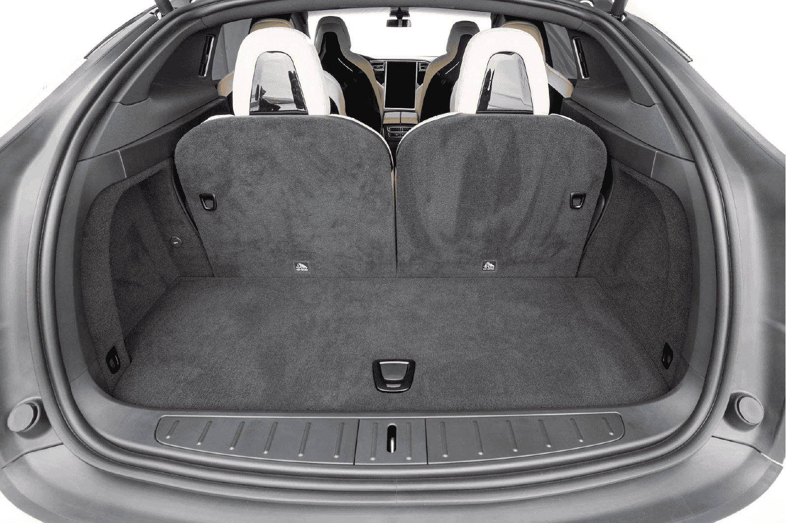 Tesla Model-X luggage area kit for enhanced storage and protection in the trunk.