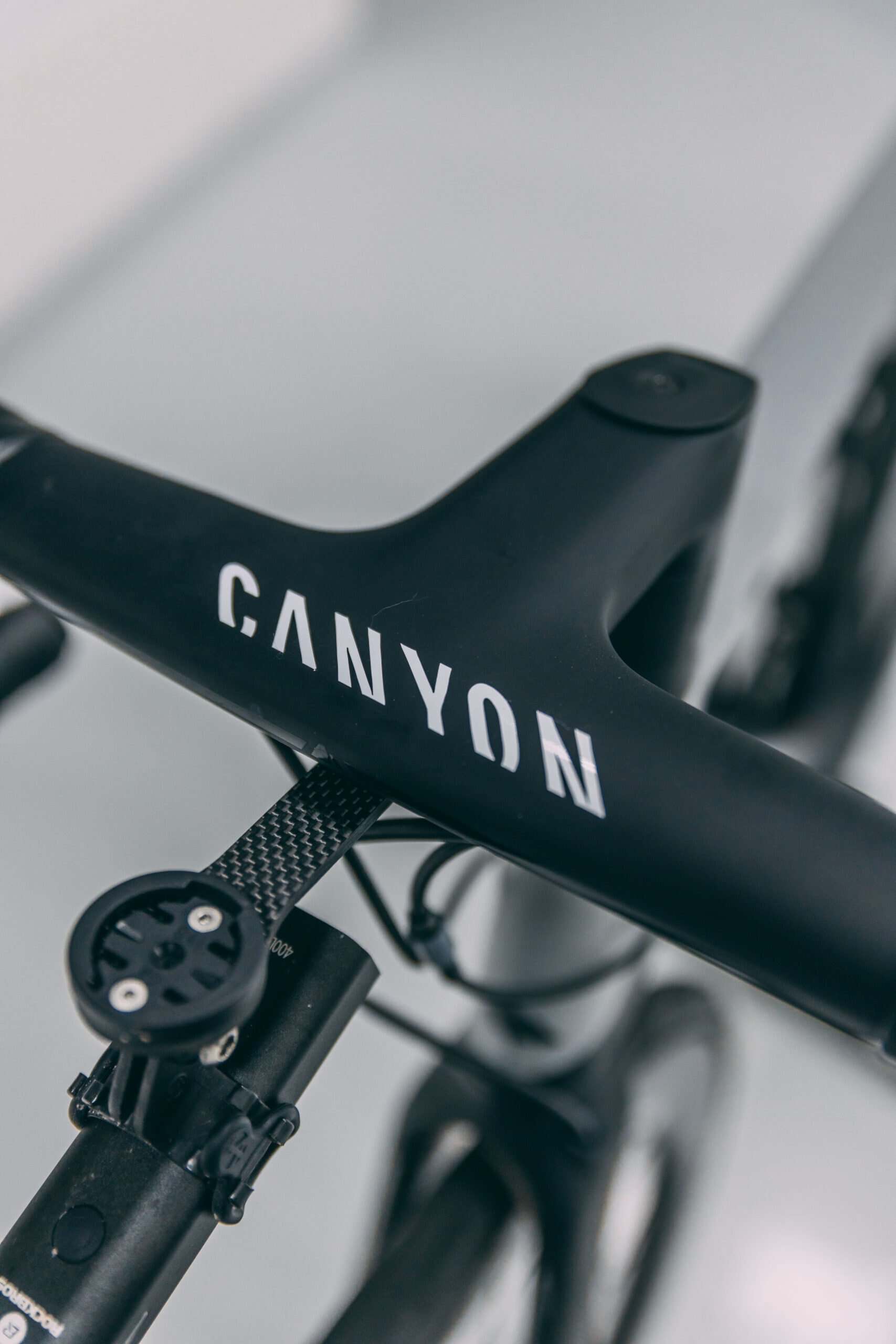 Canyon Aeroad bike frame with protective film for enhanced durability and scratch resistance.