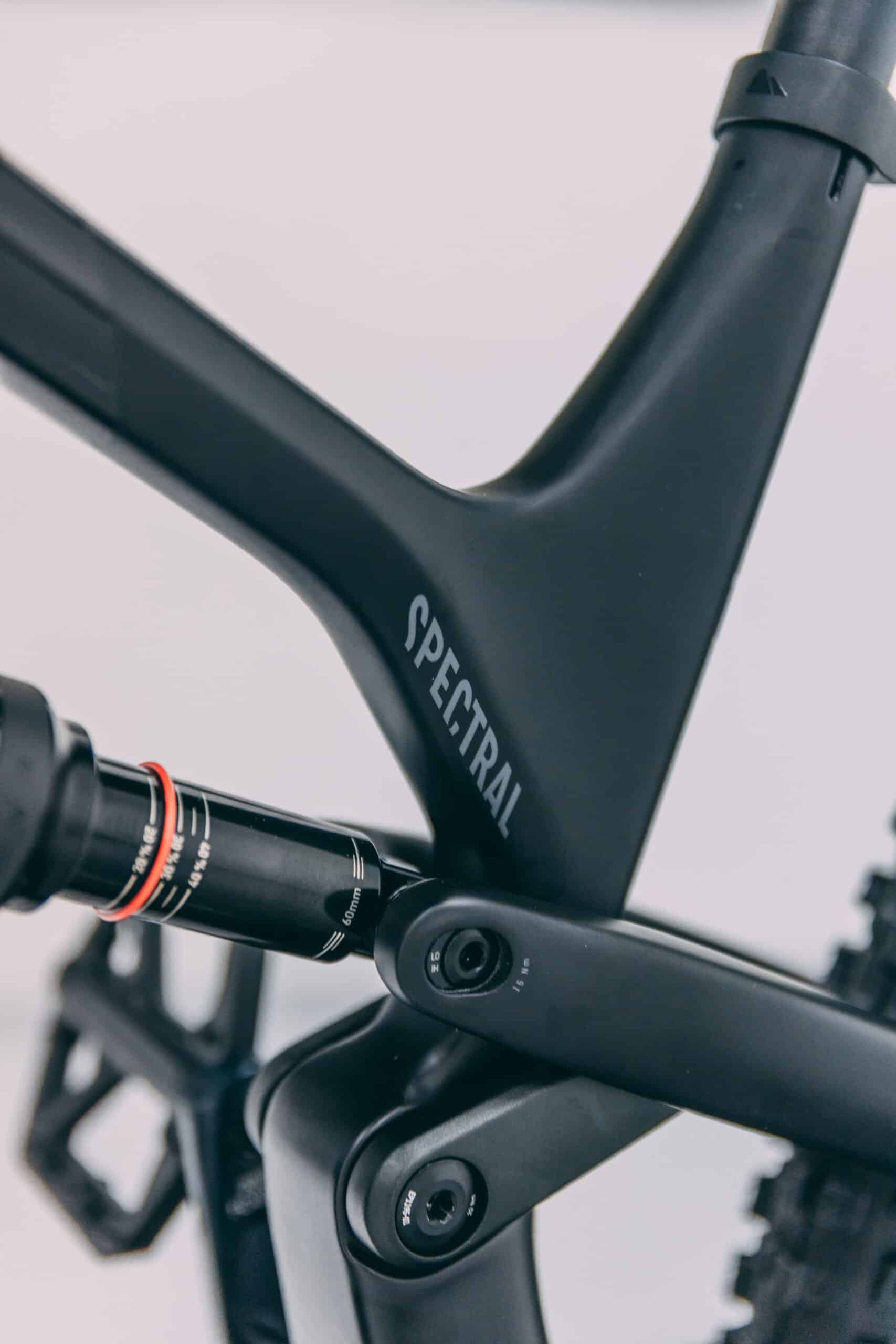 Protective film for Canyon Spectral bike frame to prevent scratches and damage.