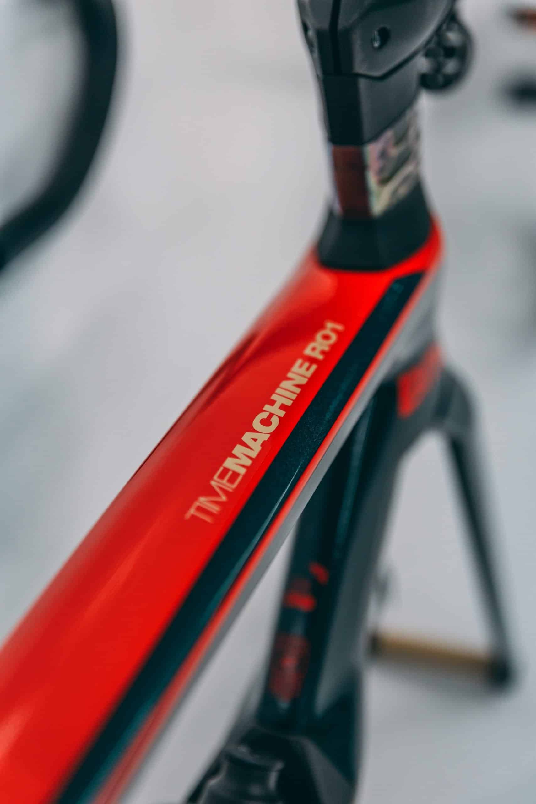 Bike frame with Timemachine Road paint protection film.