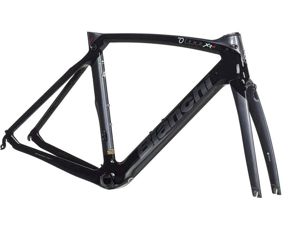 Bianchi OLTRE XR4 bike frame with protective film for enhanced durability.