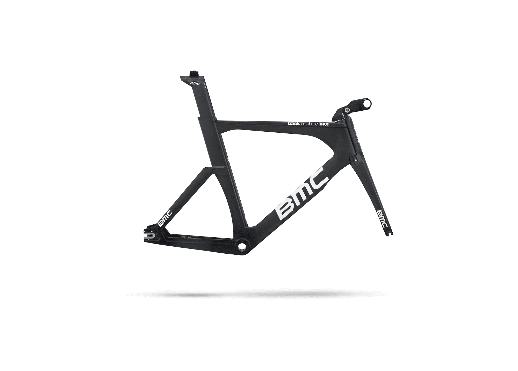 High-quality black road bike frame for racing and endurance cycling. Lightweight, durable, and desig.